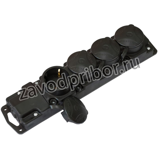 Розетка 4-местная штепсельная переносная IP44 Р16-467