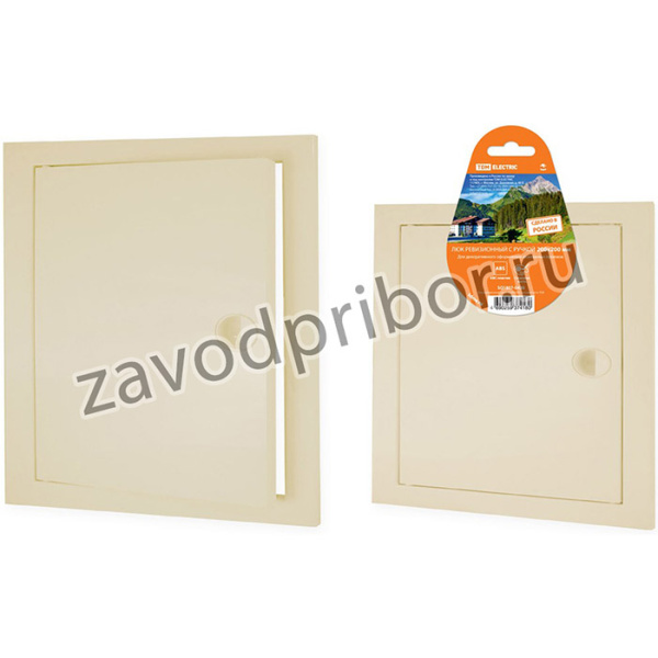 Люк ревизионный с ручкой 200х200, слоновая кость TDM