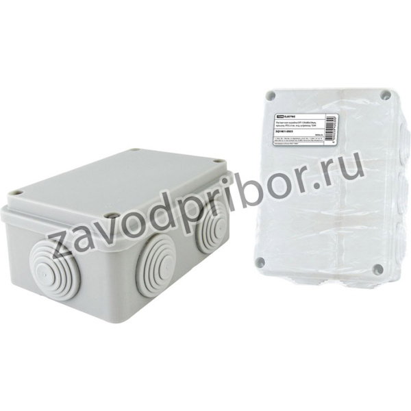 Распаячная коробка ОП 120х80х50мм, крышка, IP55, 6 вх. инд. штрихкод TDM