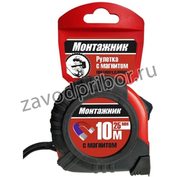 Рулетка с магнитом 10 м х 25 мм 601025
