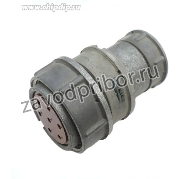 2РМДТ27КПЭ7Г5В1В, розетка кабельная с прямым патрубком и гайкой для экранированного кабеля