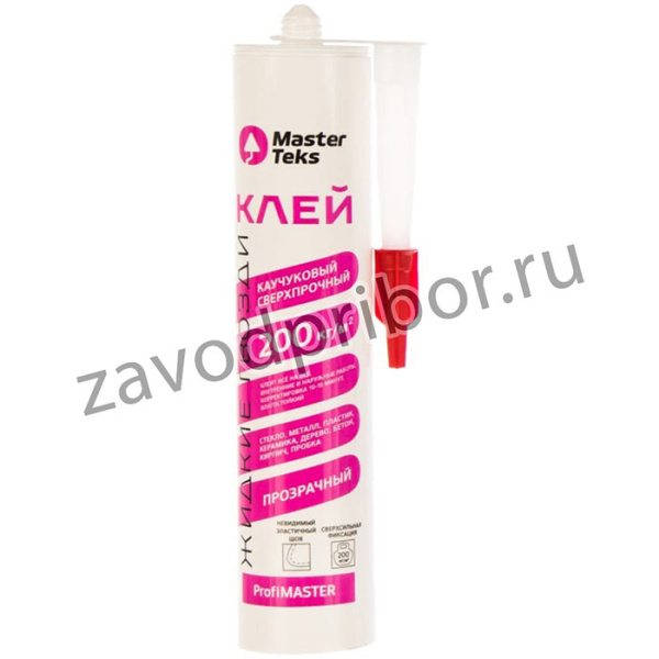 КЛЕЙ PROFMASTER КАУЧУК. СВЕРХПРОЧНЫЙ 300 Г ПРОЗРАЧН. 200 КГ/М2 12 53432