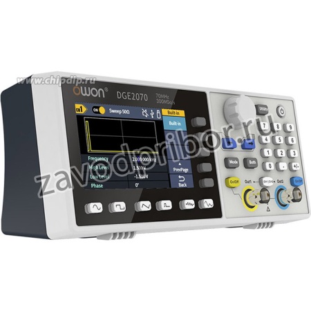 DGE2070 двухканальный генератор сигналов 70 МГц с русским интерфейсом