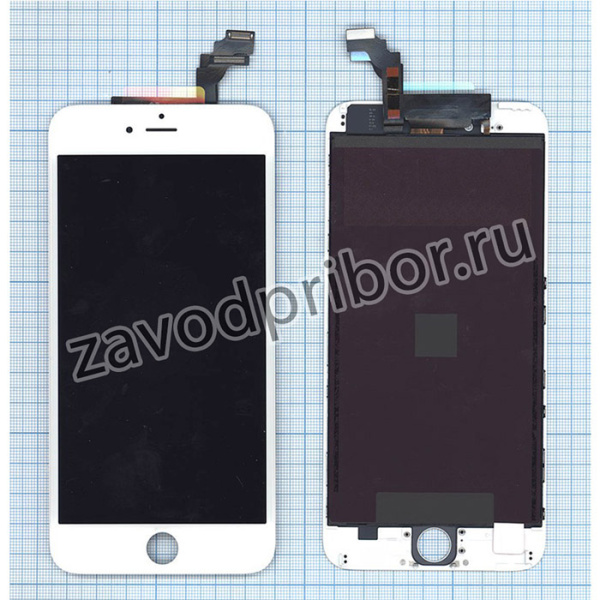 Дисплей (экран) в сборе с тачскрином для iPhone 6 Plus в сборе с тачскрином (Foxconn) белый