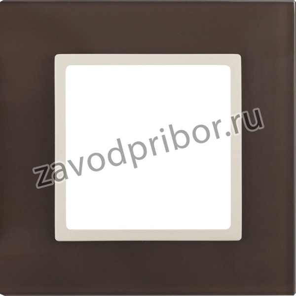 14-5101-31 ЭРА Рамка на 1 пост, стекло, Эра Elegance, мокко+сл.к Б0034485