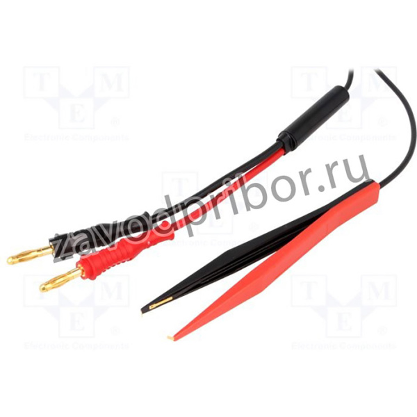 PJ430, Измерительный пинцет, 60ВDC, Дл: 1,1м, черный и красный
