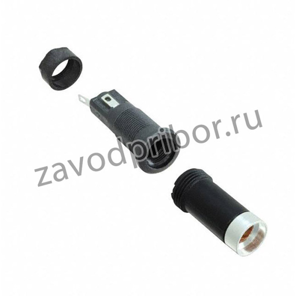 FX0454, Держатель предохранителя, монтаж в панель, 250В, 10A, 5 x 20мм, последовательно/ушки под пайку, PC2