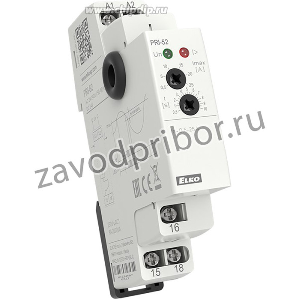PRI-52 Реле контроля тока 0.5A - 25A AC 230V