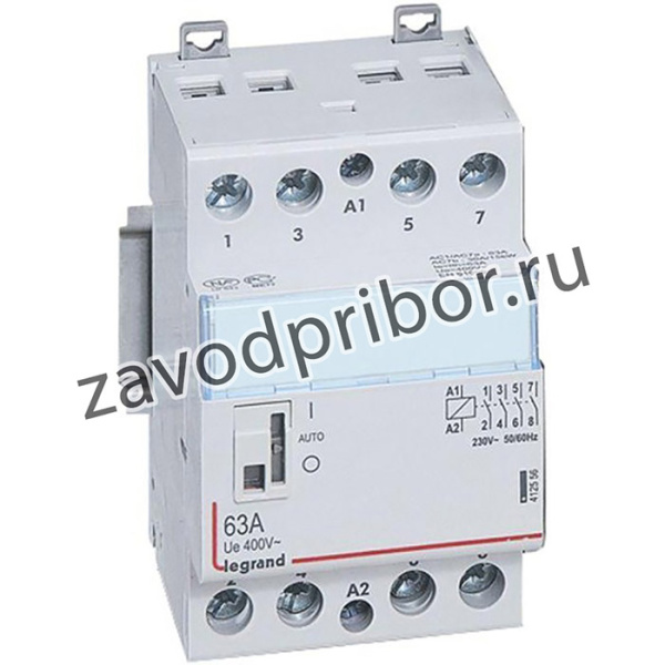 Контактор мод. 63А/4п 4НО 230В с ручкой упр. CX3 Leg 412556