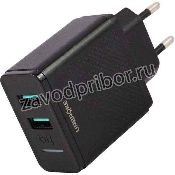 СЗУ UNBROKE 2 USB (модель UN-2), 3.4A, Led индикатор зарядки, черный
