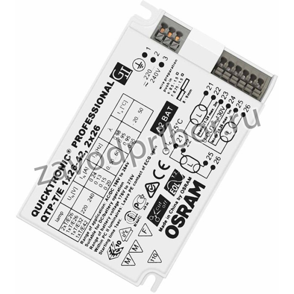 4008321537089, 42 W Electronic Compact Fluorescent Lighting Ballast, 220 240 V