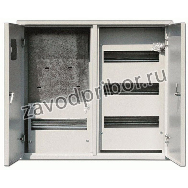 Корпус учетный навесной ЩРУН-3/48 520х585х160 3ф 48мод. IP31 двудверный метал. DEKraft 30404DEK