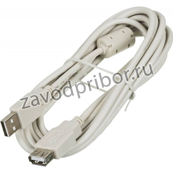 Кабель-удлинитель Ningbo USB A(m) USB A(f) 3м феррит.кольца блистер