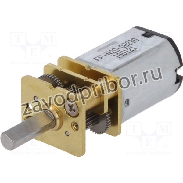 DF-FIT0579, Двигатель DC, с редуктором, 6ВDC, 61мА, Ось D профиль, 50об./мин.
