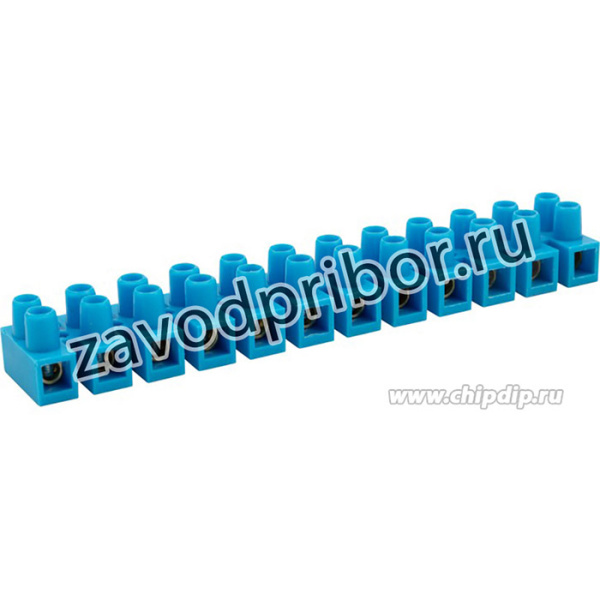 07-5012-4, Клеммная винтовая колодка KВ-12 4-12, ток 16 A, полипропилен синий (10 шт./уп.)