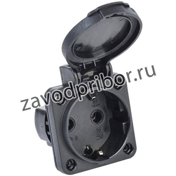 MAGNUM Розетка панельная SCHUKO РП14-3 IP54 черный PSN71-016-3-2-54-K02