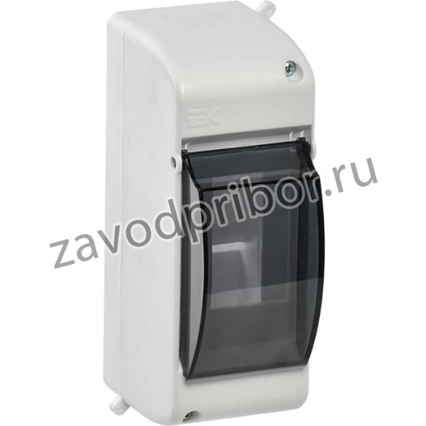 Корпус ОП КМПн 2/2 Krepta 3 IP30 для 2-х авт. выкл. прозр. крышка пластик. бел. IEK MKP42-N-02-30-20