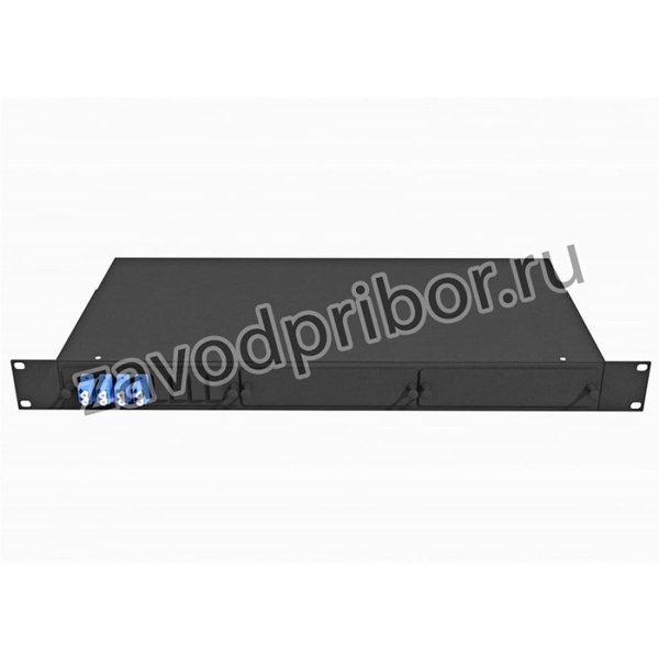 Оптический стоечный кросс 19, одномодовый, укомплектованный, КРС-Top-1U-08LC/U-OS2-BK