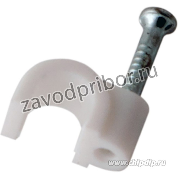 07-4003, Крепеж кабеля круглый 3 мм, белый (упак. 50 шт.)