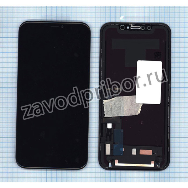 Дисплей (экран) в сборе с тачскрином для iPhone XR (IPS OEM) черный