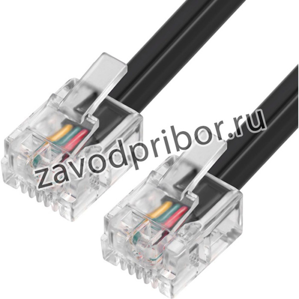 GCR-TP6P4C2-1.0m, GCR Телефонный шнур удлинитель для аппарата 1.0m 6P4C (джек 6p4c - jack 6p4c) черный