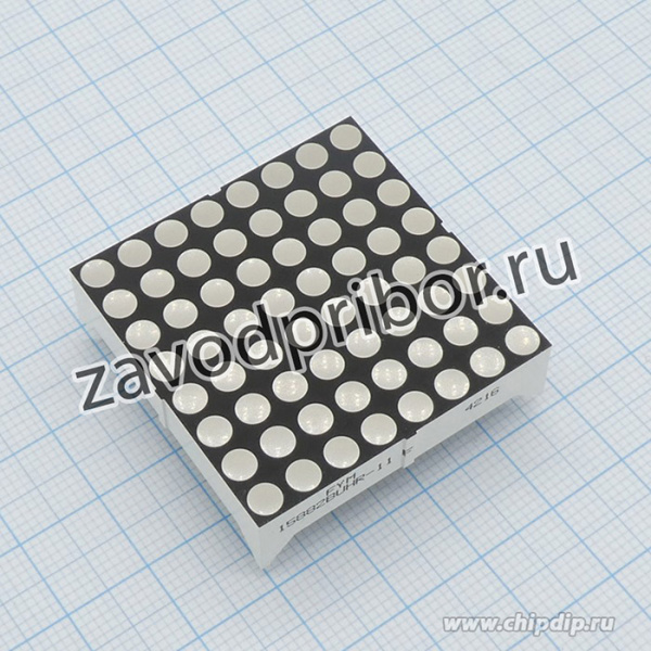 FYM-15882BUHR-11, Матричный индикатор 38мм/8x8/красный/ 640нм/30-60мкд/ОА