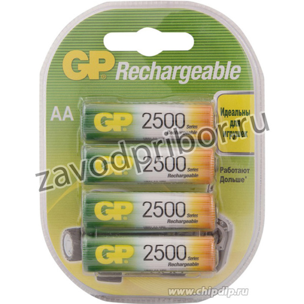 250AAHC (HR06/AA)4, Аккумулятор никель-металлгидридный NiMH 2500 mAh (4шт) 1.2В