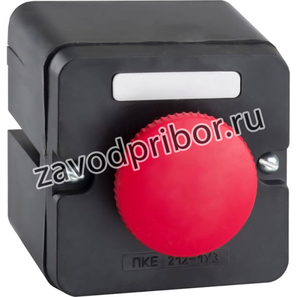 Пост кнопочный ПКЕ 212-1-У3-IP40 (красный гриб) (2НО) КЭАЗ 274308