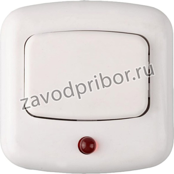 Кнопка для звонка с индикацией включения цвет белый 220 В 58303