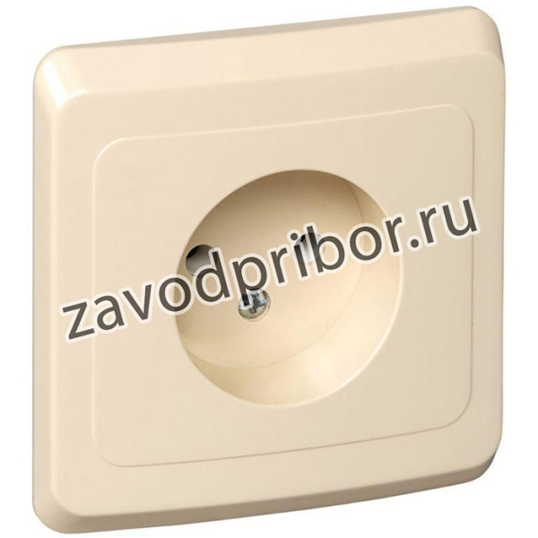 Розетка 1-м СП Этюд 16А IP20 250В без заземл. без защ. шторок крем. SE PC16-001K