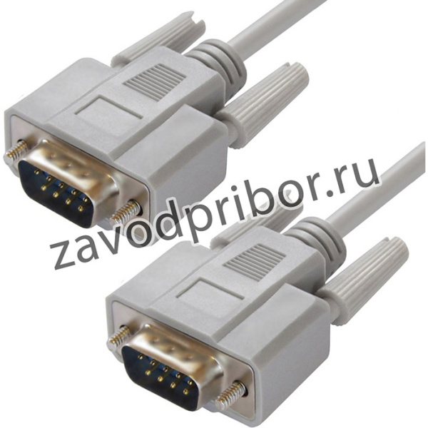 GCR-DB902-5m, GCR Кабель 5.0m RS-232, 0-модемный, DB9/DB9 9M/9M, серый, 30 AWG