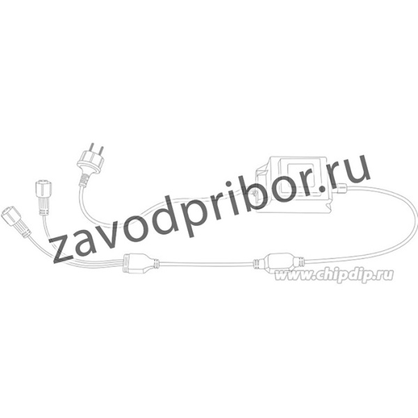 531-200, Трансформатор 230В - 24В, 80 Вт, 2 подключения по 50 м