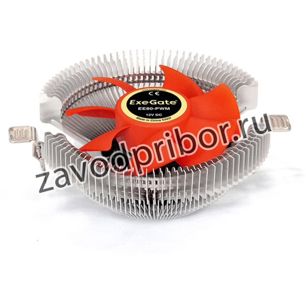 Кулер ExeGate EE80-PWM (Al, LGA775/1150/1151/1155/ 1156/1200/1700/AM2/ AM2+/AM3/AM3+/AM4/ FM1/FM2/754/939/940, TDP 65W, Fan 90mm, PWM, 800-2