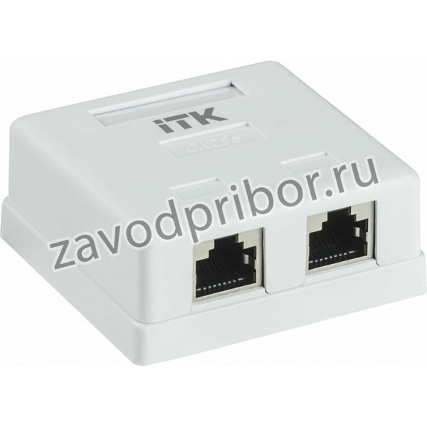 ITK Настенная инф. розетка RJ45 кат. 6 FTP 2-порт CS2-1C06F-22