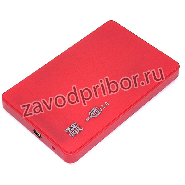 Бокс для жесткого диска 2,5" пластиковый USB 2.0 DM-2508 красный