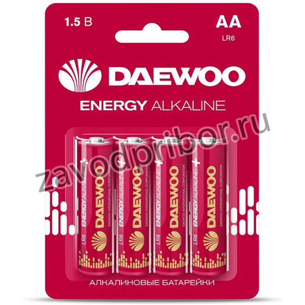 Элемент питания алкалиновый AA/LR6 1.5В Energy Alkaline 2021 BL-4 (уп.4шт) DAEWOO 5029781