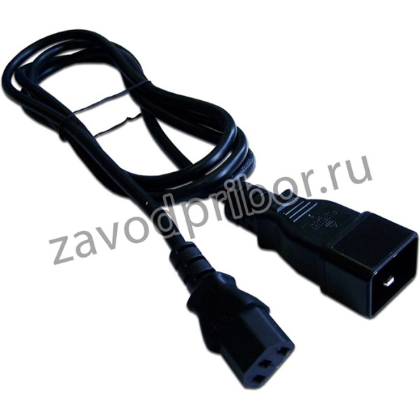 Шнур питания С13-C20, 3х0.75, 220В, 10А, черный, 2 метра LAN-PP13/20-2.0-BK