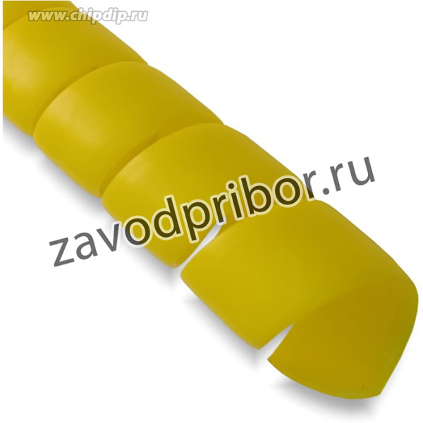 SG-26-F12 - спиральная пластиковая защита, полипропилен, размер 26, плоская поверхность, цвет желтый, длина 1 м