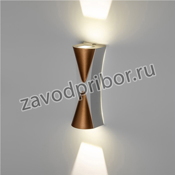 Декоративная подсветка ЭРА WL43 WH+GD светодиодная 6Вт 3500К белый/золото IP54 для интерьера, фасадов зданий Б0054423