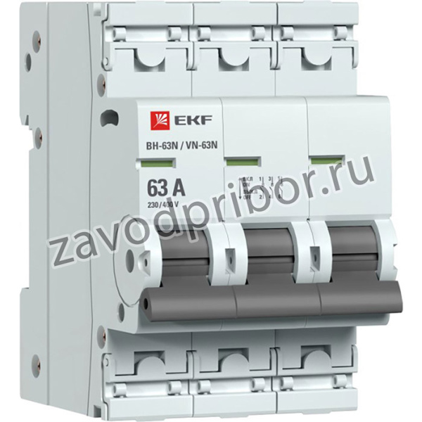 Выключатель нагрузки 3п 63А ВН-63N PROxima EKF S63363