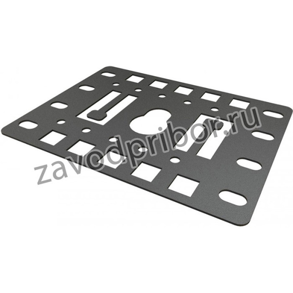 01 Кронштейн Hyperline, 2U, Т-пазы + крепеж типа "монетка", цвет черный (4 шт. в комплекте)