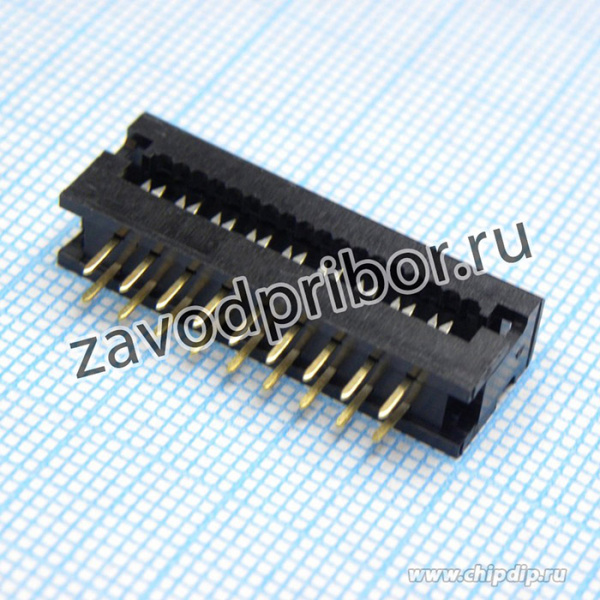 DS1018-182BX, (FDC-18), FDC разъем для шлейфа на плату 18pin(2x9), шаг 2.54мм