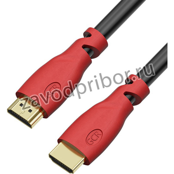 GCR-HM3012-0.5m, GCR Кабель 0.5m HDMI 2.0, красные коннекторы, HDR 4:2:2, Ultra HD, 4K 60 fps 60Hz/5K*30Hz, 3D, AUDIO