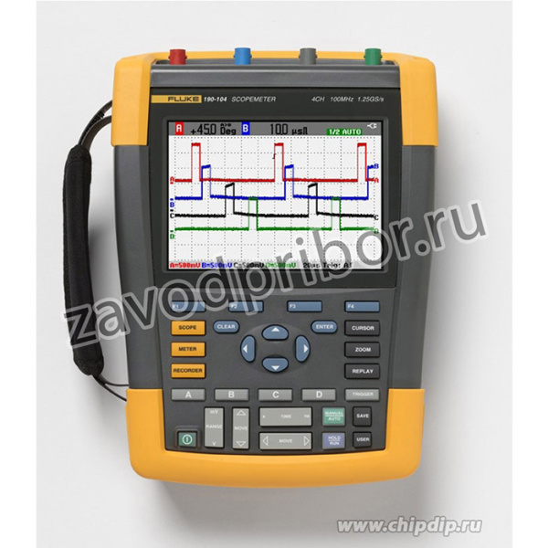 Fluke 190-104, Осциллограф, 4 канала x 100МГц, цветной дисплей (Госреестр РФ)