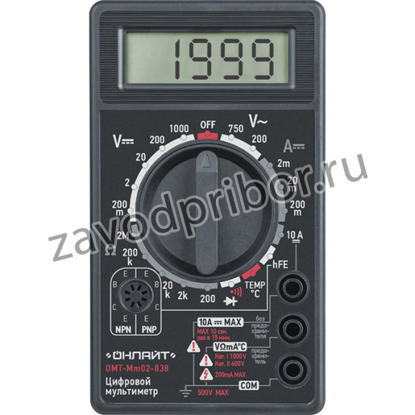 Мультиметр ОНЛАЙТ 82 973 OMT-Mm02-838 (838)
