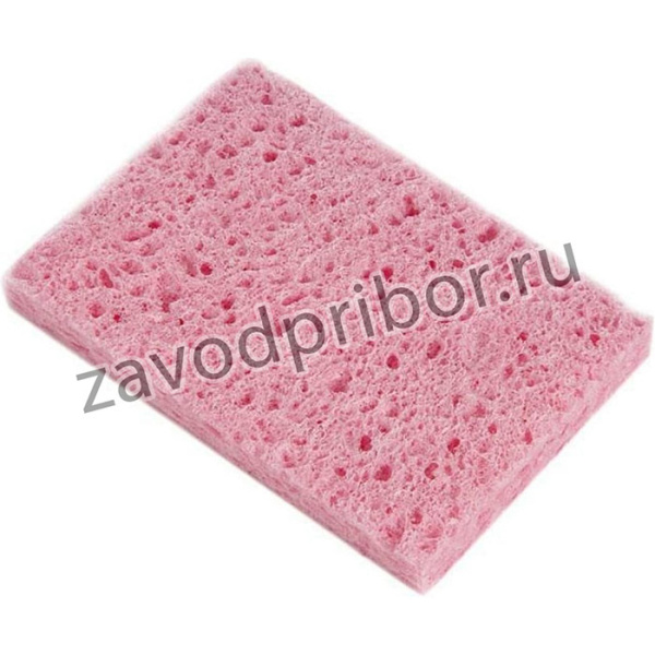 Губка для очистки жал паяльников (80x50 мм; увлажненная; розовая) 388158