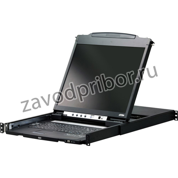ATEN CL5800NR, Kонсоль управления, для KVM-переключателей, электрон., 19", SVGA+KBD+MOUSE PS/2 USB, с KVM шнуром USB 1.8м, LCD Kран 19", лат