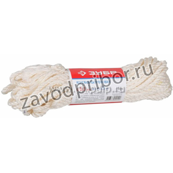 Веревка ЗУБР капроновая, d=5,0 мм, 20 м, 270 кгс, 9 ктекс
