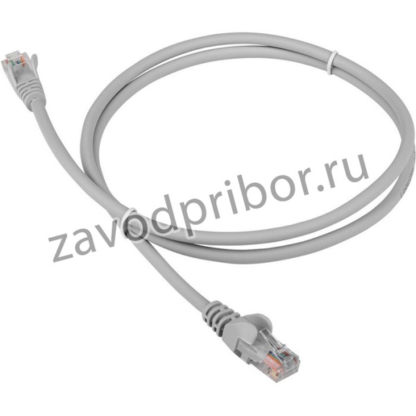 Патч-корд RJ45-RJ45, 4 пары, UTP, категория 5е, 2 м, серый, LSZH, LAN-PC45/U5E-2.0-GY
