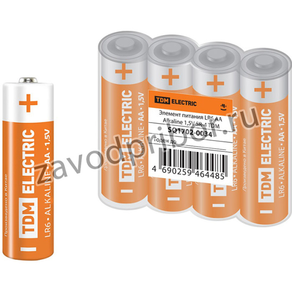 Элемент питания LR6 AA Alkaline 1,5V SR-4 TDM